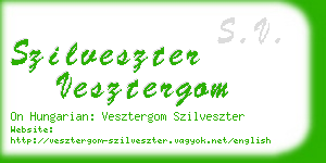 szilveszter vesztergom business card